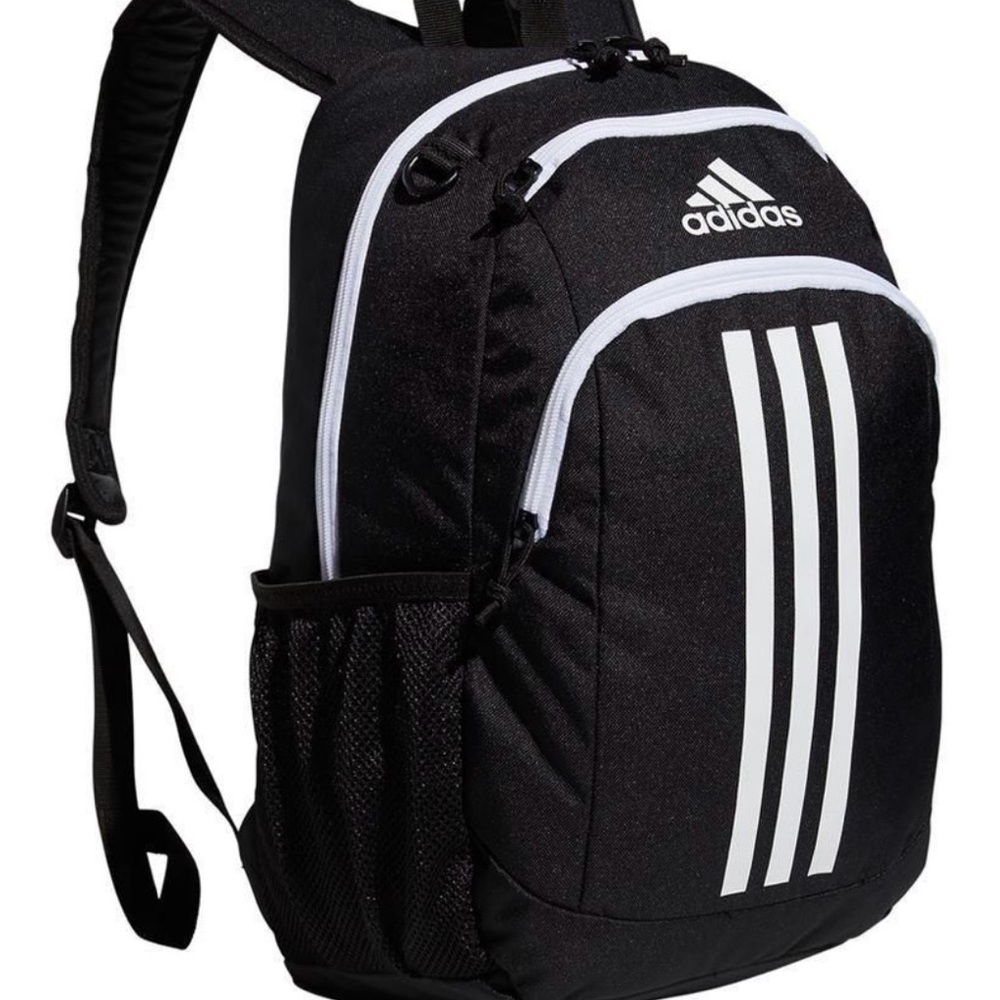 Adidas Men's Backpack in Black with White Stripes